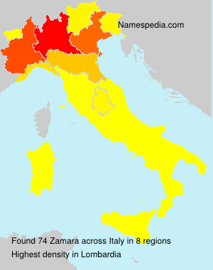 Surname Zamara in Italy Surname Zamara in Italy
