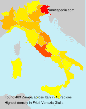 Surname Zampa in Italy Surname Zampa in Italy