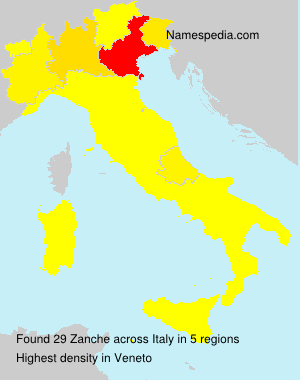 Surname Zanche in Italy Surname Zanche in Italy