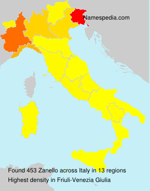 Surname Zanello in Italy Surname Zanello in Italy