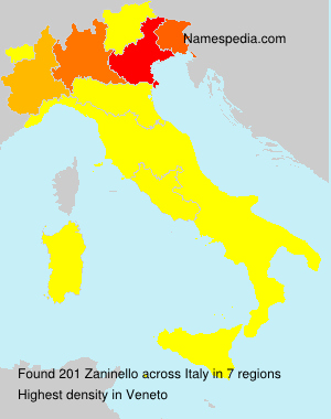 Surname Zaninello in Italy Surname Zaninello in Italy