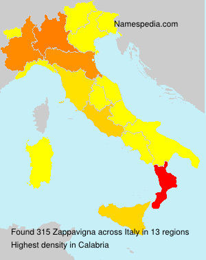 Surname Zappavigna in Italy Surname Zappavigna in Italy
