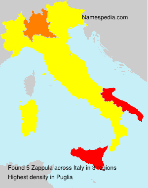 Surname Zappula in Italy Surname Zappula in Italy