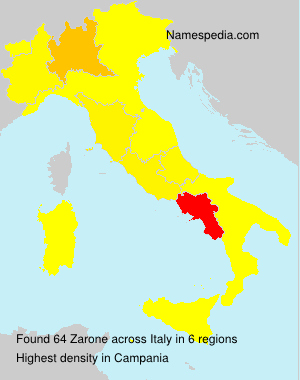 Surname Zarone in Italy Surname Zarone in Italy