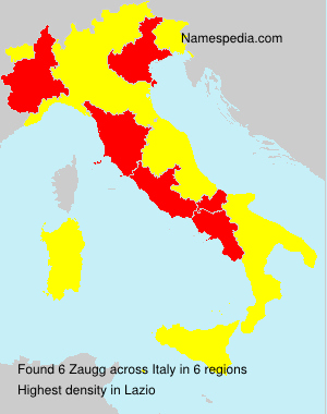 Surname Zaugg in Italy Surname Zaugg in Italy