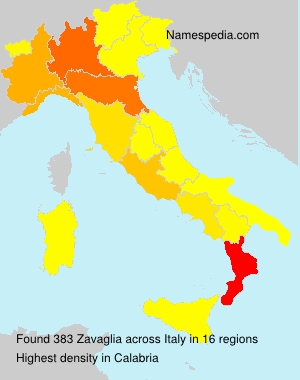 Surname Zavaglia in Italy Surname Zavaglia in Italy