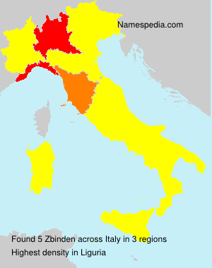 Surname Zbinden in Italy