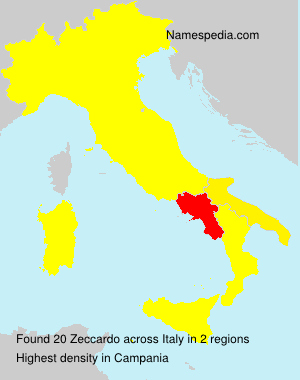 Surname Zeccardo in Italy Surname Zeccardo in Italy