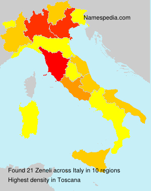 Surname Zeneli in Italy Surname Zeneli in Italy