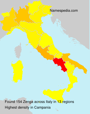 Surname Zenga in Italy Surname Zenga in Italy