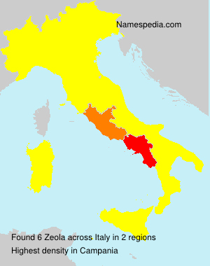 Surname Zeola in Italy