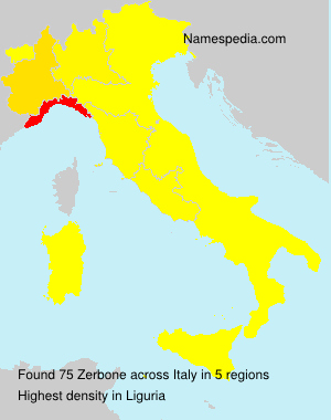 Surname Zerbone in Italy Surname Zerbone in Italy