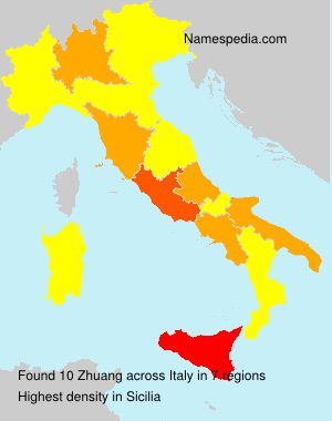 Surname Zhuang in Italy Surname Zhuang in Italy