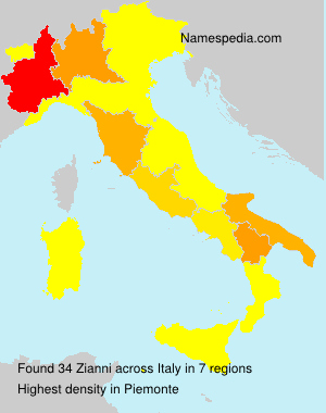 Surname Zianni in Italy Surname Zianni in Italy