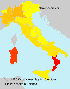 Surname Zicca in Italy Surname Zicca in Italy