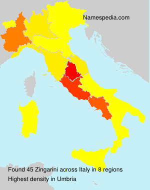 Surname Zingarini in Italy Surname Zingarini in Italy