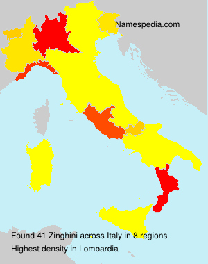 Surname Zinghini in Italy Surname Zinghini in Italy