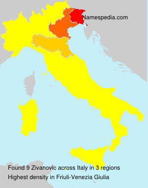 Surname Zivanovic in Italy Surname Zivanovic in Italy