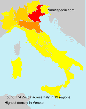 Surname Zocca in Italy Surname Zocca in Italy