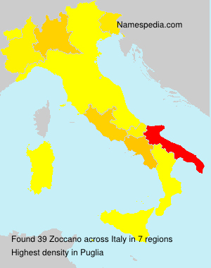 Surname Zoccano in Italy Surname Zoccano in Italy