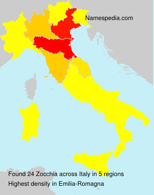 Surname Zocchia in Italy Surname Zocchia in Italy