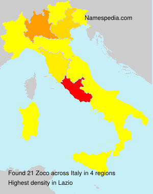 Surname Zoco in Italy Surname Zoco in Italy