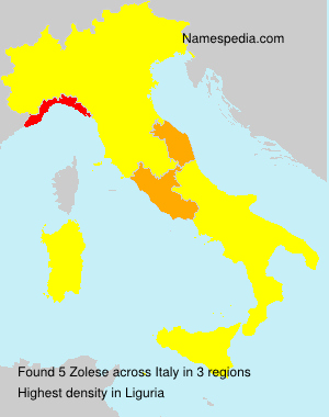 Surname Zolese in Italy Surname Zolese in Italy