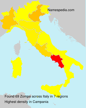 Surname Zompa in Italy Surname Zompa in Italy