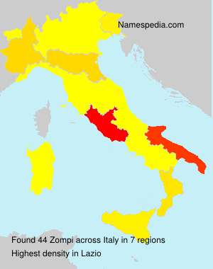 Surname Zompi in Italy Surname Zompi in Italy