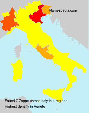 Surname Zoppe in Italy Surname Zoppe in Italy