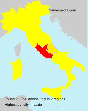 Surname Zozi in Italy Surname Zozi in Italy