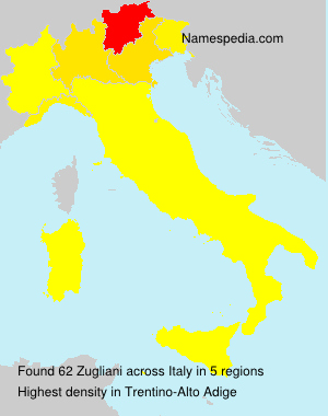 Surname Zugliani in Italy Surname Zugliani in Italy