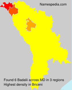 Surname Badalii in Moldova Surname Badalii in Moldova
