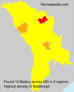 Surname Badicu in Moldova Surname Badicu in Moldova