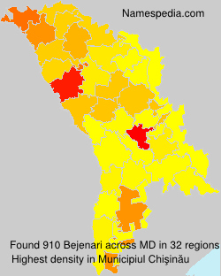 Surname Bejenari in Moldova Surname Bejenari in Moldova