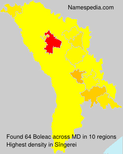 Surname Boleac in Moldova Surname Boleac in Moldova