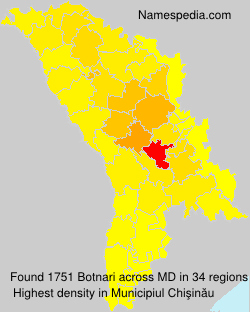 Surname Botnari in Moldova Surname Botnari in Moldova
