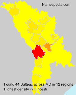 Surname Bufteac in Moldova Surname Bufteac in Moldova
