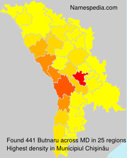 Surname Butnaru in Moldova