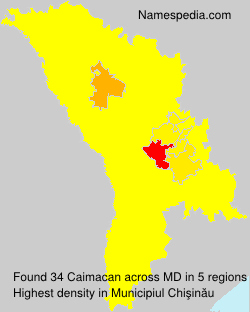 Surname Caimacan in Moldova Surname Caimacan in Moldova