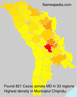 Surname Cazac in Moldova Surname Cazac in Moldova