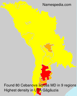 Surname Cebanova in Moldova Surname Cebanova in Moldova
