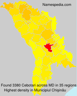 Surname Cebotari in Moldova Surname Cebotari in Moldova