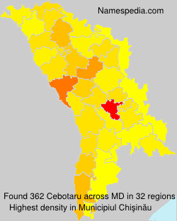 Surname Cebotaru in Moldova Surname Cebotaru in Moldova