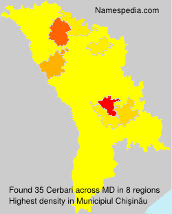 Surname Cerbari in Moldova Surname Cerbari in Moldova