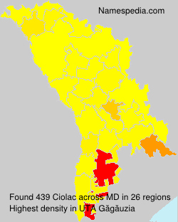 Surname Ciolac in Moldova Surname Ciolac in Moldova