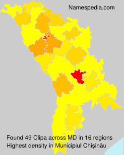 Surname Clipa in Moldova Surname Clipa in Moldova
