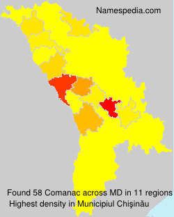 Surname Comanac in Moldova Surname Comanac in Moldova