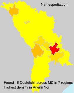 Surname Costetchii in Moldova Surname Costetchii in Moldova