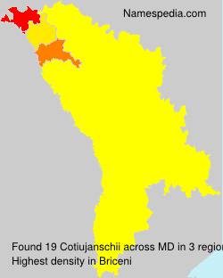 Surname Cotiujanschii in Moldova Surname Cotiujanschii in Moldova